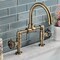 Kingston Brass KS2173RKX Bridge Bathroom Faucet with Push Pop-Up, Antique Brass KS2173RKX - alternate 4